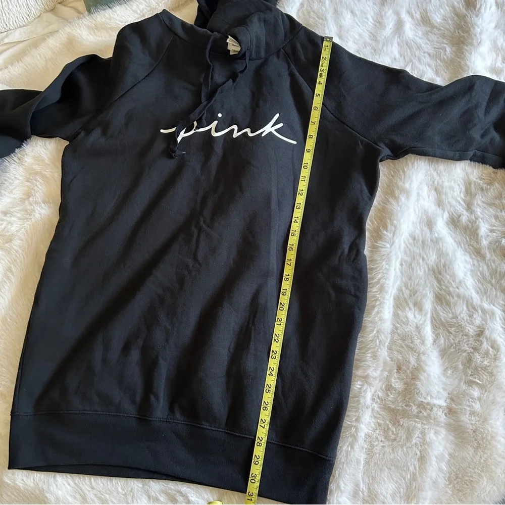 Pink by Victoria Secret Black Sweatshirt Dress, Size S - Picture 6 of 10